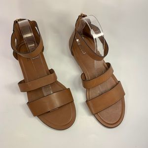 Brown Naturalizer Strappy Sandals with zipper back